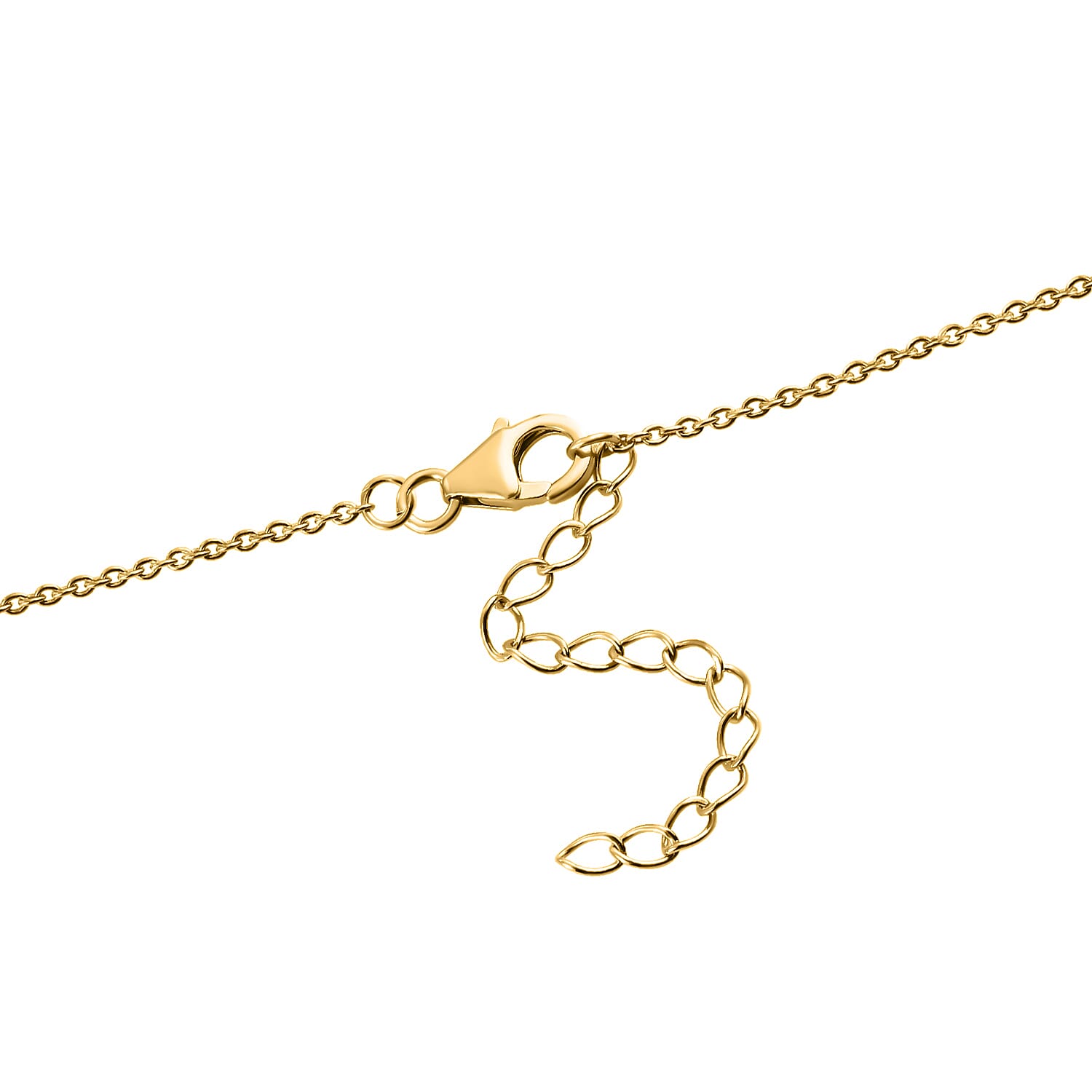 Initial Mia Necklace (Size - 18) in 18K Vermeil Yellow Gold Plated Sterling Silver
