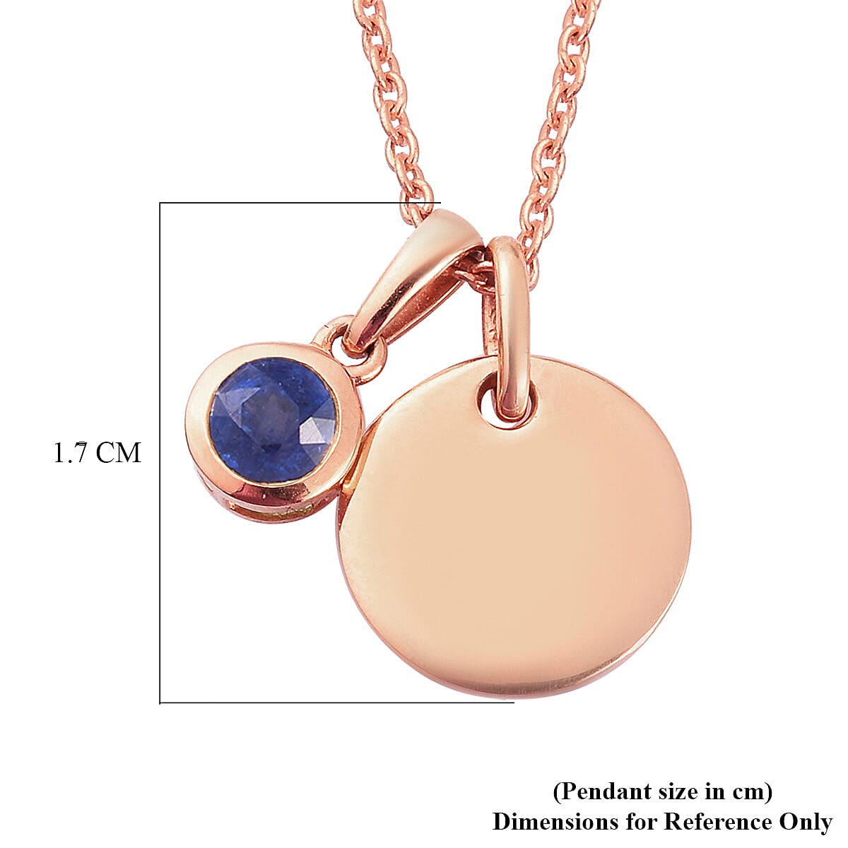 Rose Gold Overlay Sterling Silver Necklace (Size 18 with 2 inch Extender)