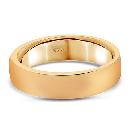 14k Gold Overlay Sterling Silver Band Ring