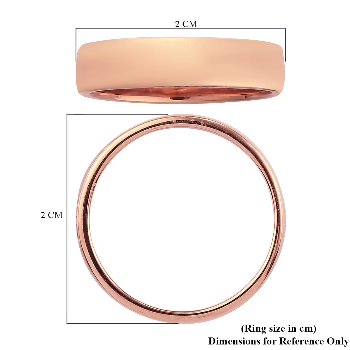 Rose Gold Overlay Sterling Silver Band Ring