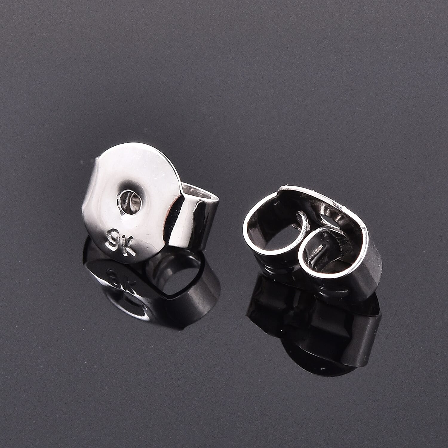 9K White Gold Earring Push Backs