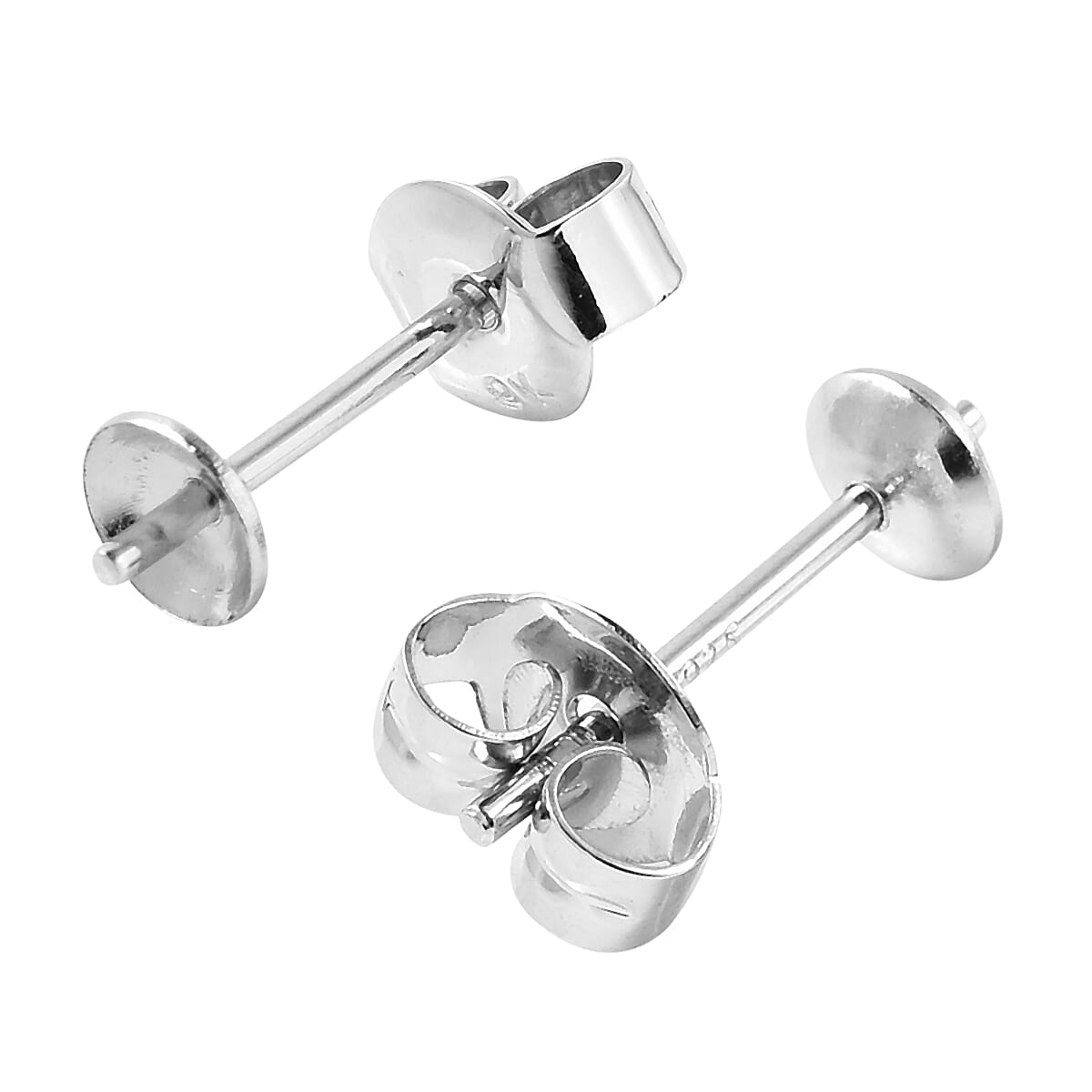 9K White Gold Earring Push Backs