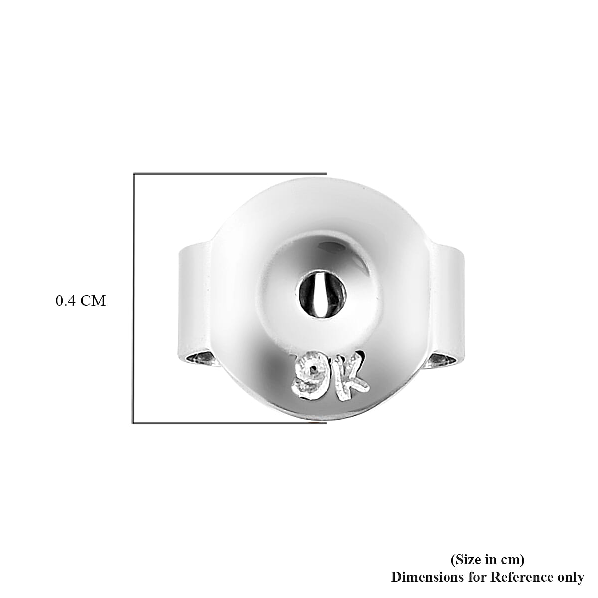 9K White Gold Earring Push Backs
