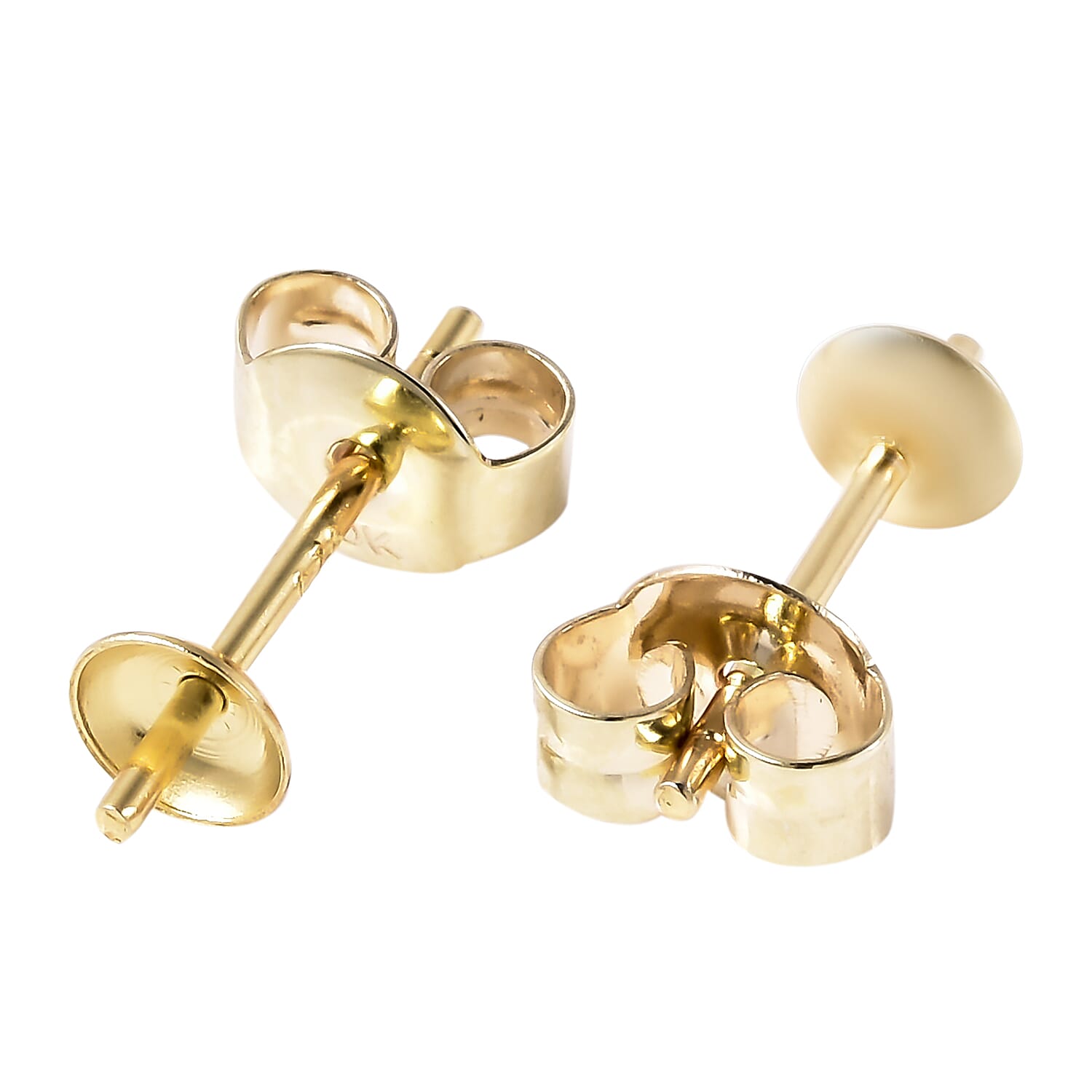 10K Yellow Gold Earrings Push Backs