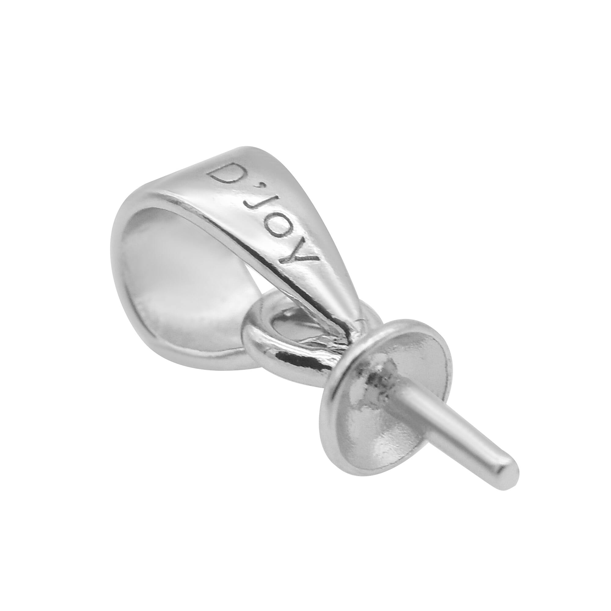 Rhodium Overlay Sterling Silver Earring Hook