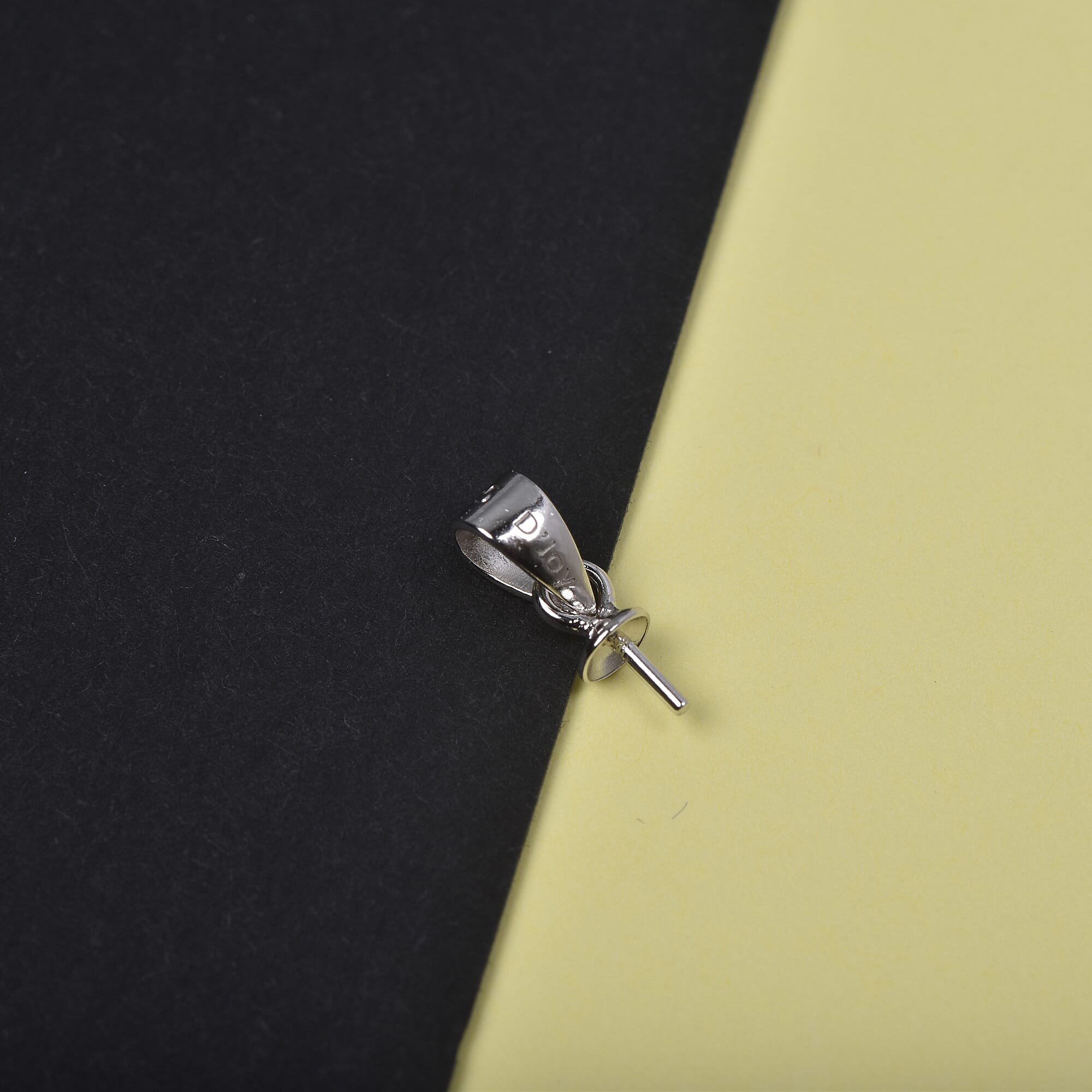 Rhodium Overlay Sterling Silver Earring Hook