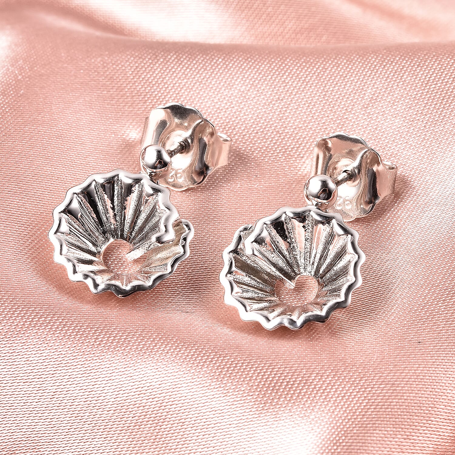 RACHEL GALLEY Nostalgia Collection- Rhodium Overlay Sterling Silver Pencil Shavings Inspired Earrings (with Push Back)