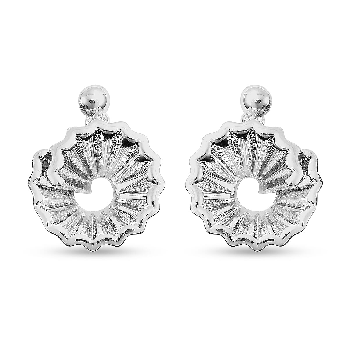 RACHEL GALLEY Nostalgia Collection- Rhodium Overlay Sterling Silver Pencil Shavings Inspired Earrings (with Push Back)