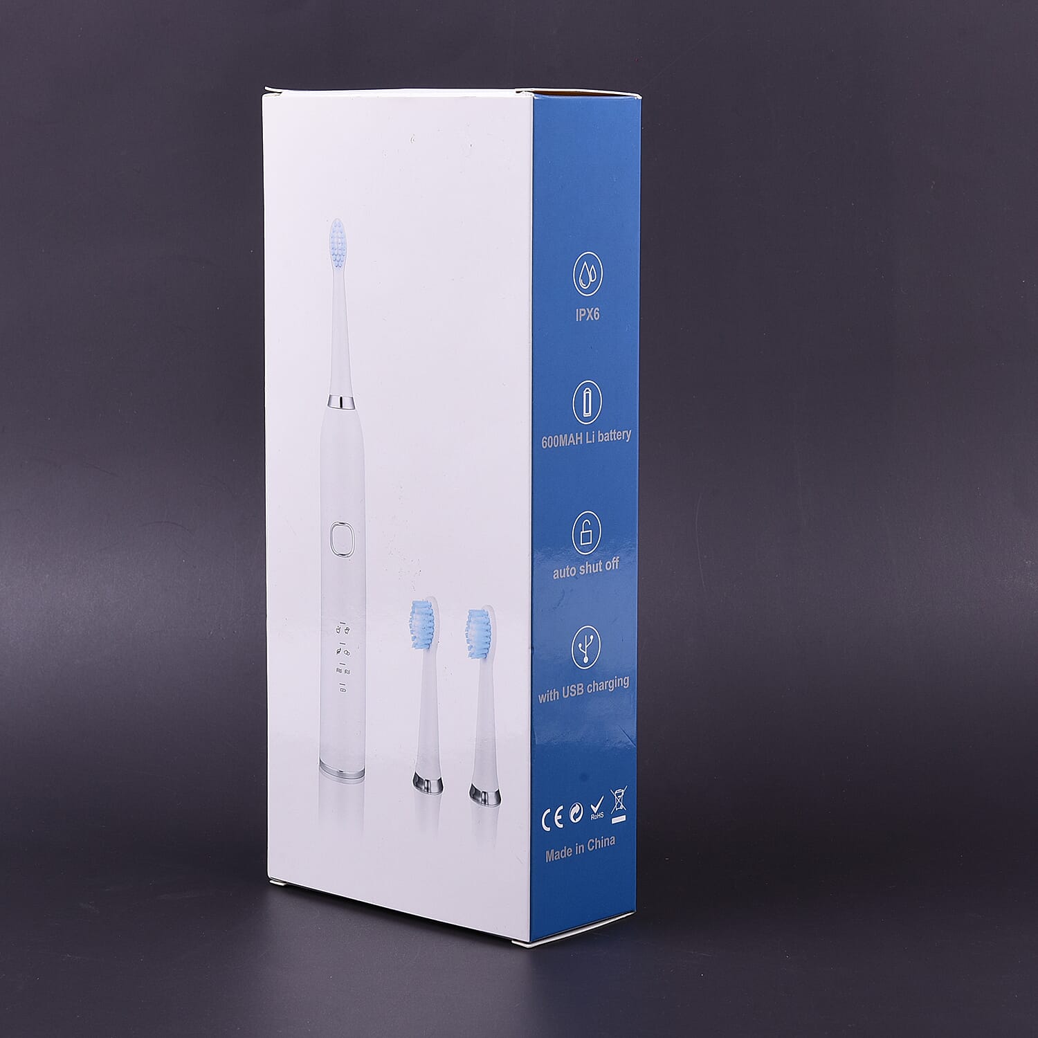 Close Out Deal - Sonic Toothbrush in White (with 3x Head & 3 Modes)