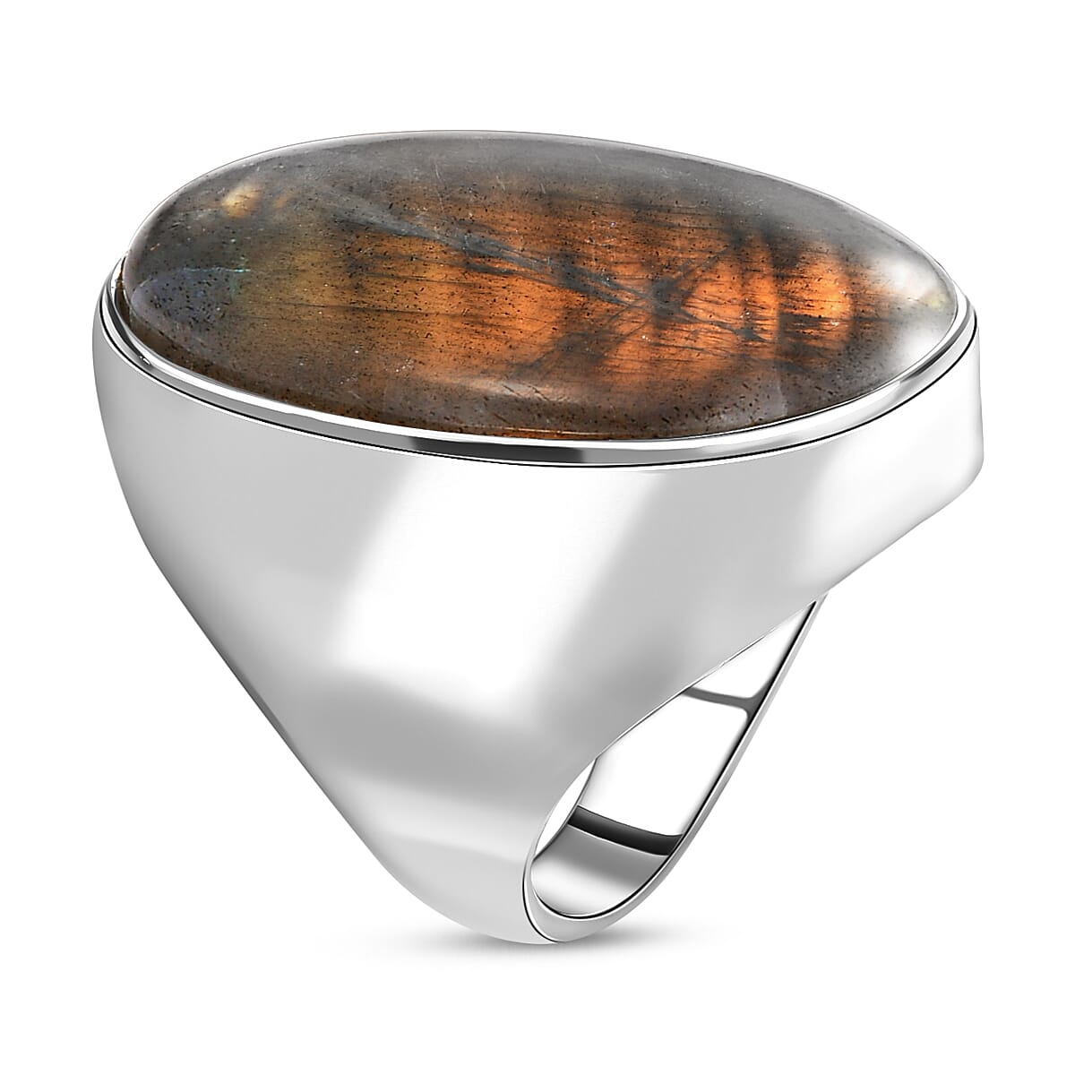Fire Labradorite Mens Ring  27.941  Ct.