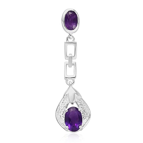 African Amethyst Dangle Pendant 1.15 Ct.