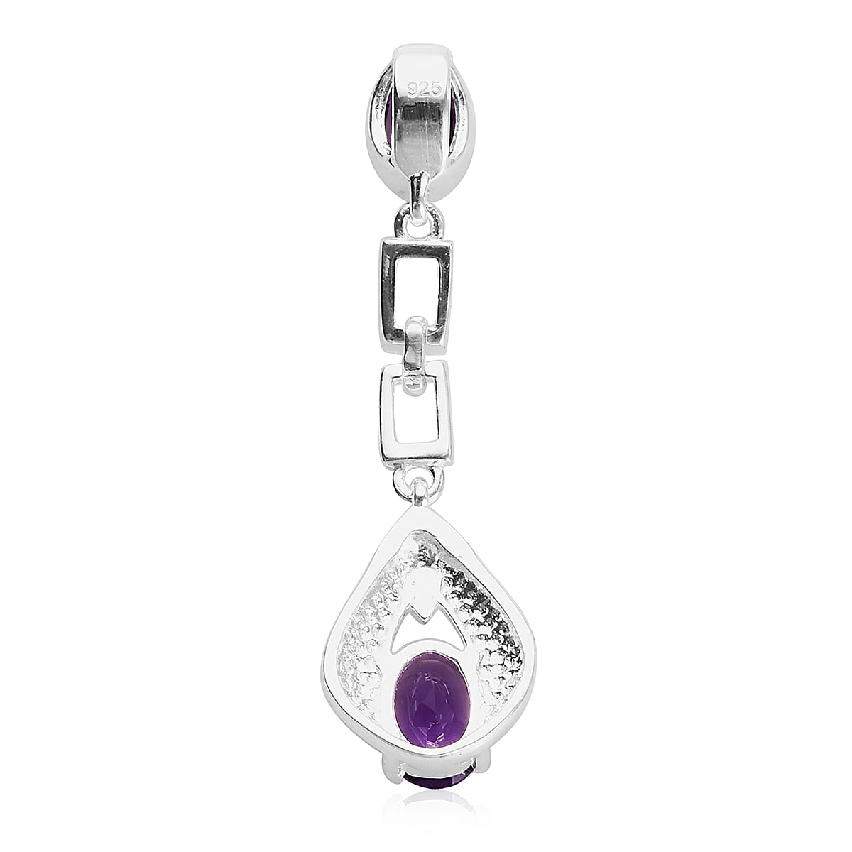 Amethyst Dangle Pendant in Sterling Silver 1.13 Ct.