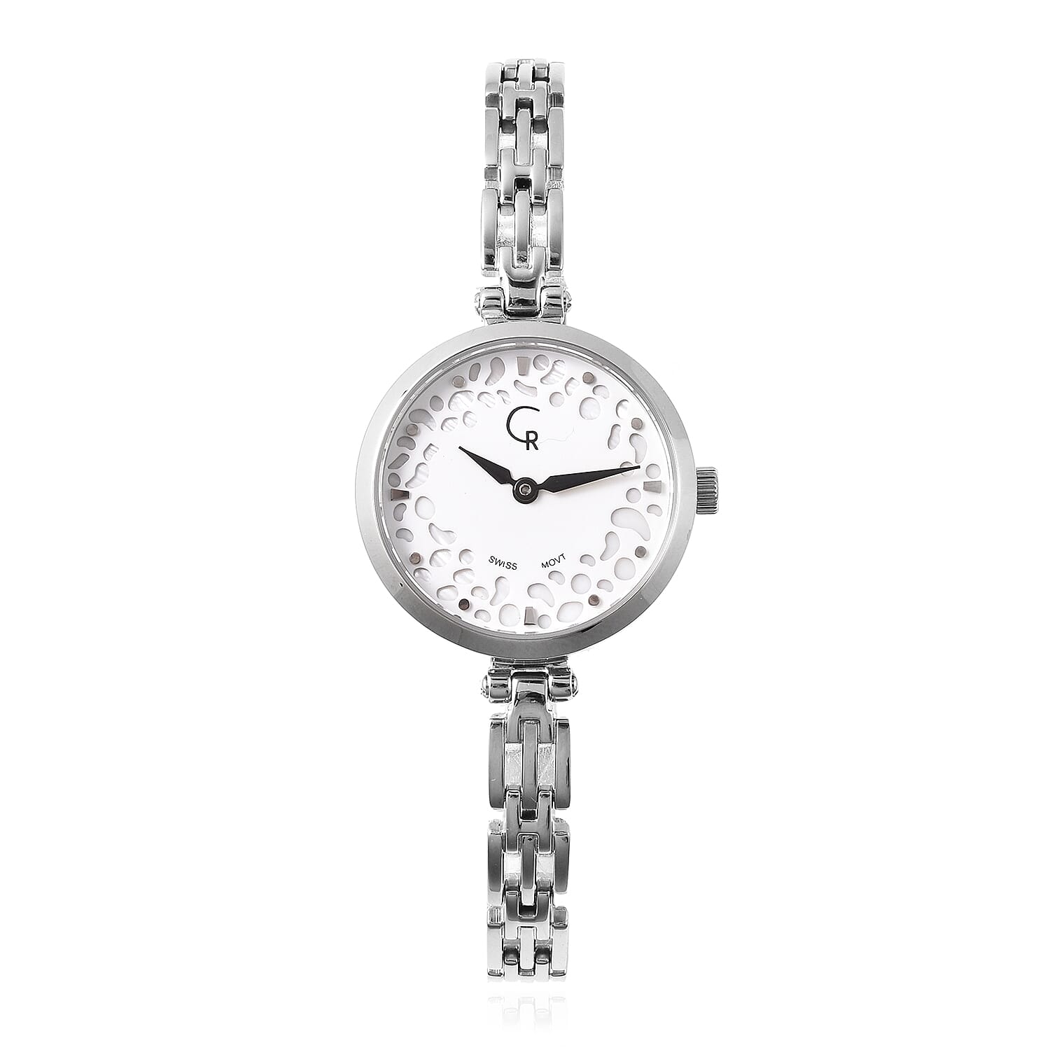 RACHEL GALLEY Swiss Movement 5ATM Water Resistant Watch in Stainless Steel - White