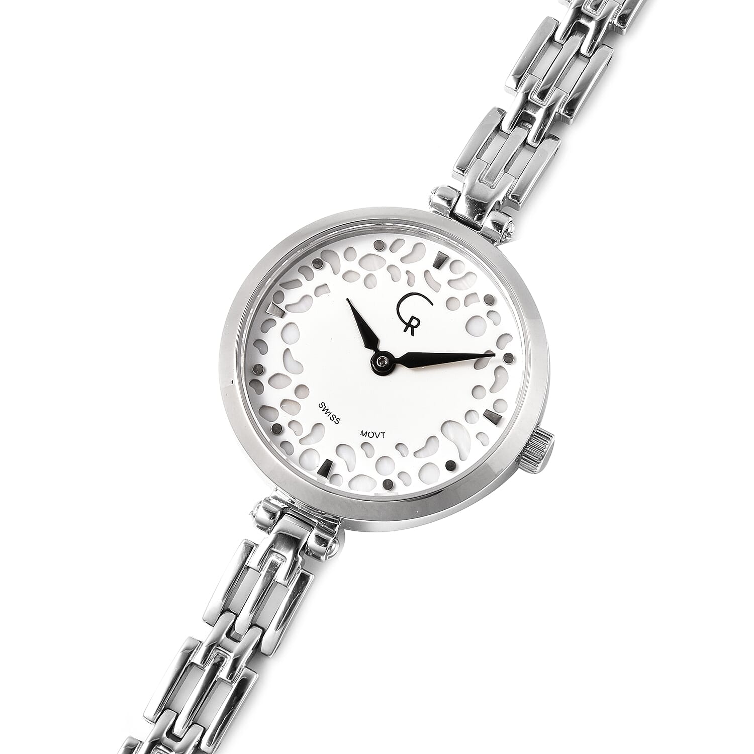 RACHEL GALLEY Swiss Movement 5ATM Water Resistant Watch in Stainless Steel - White