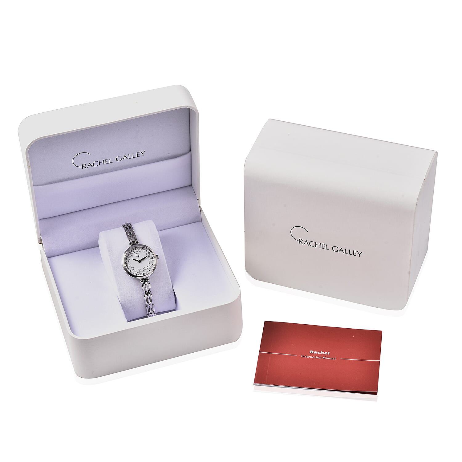 RACHEL GALLEY Swiss Movement 5ATM Water Resistant Watch in Stainless Steel - White