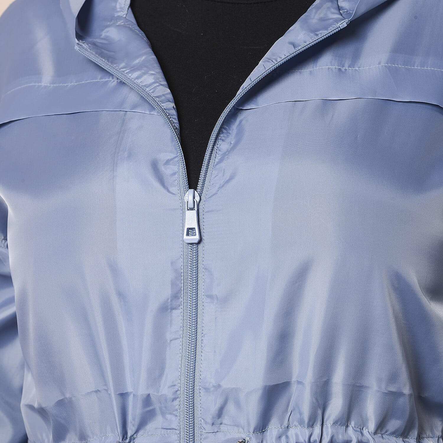 LA MAREY Water and Wind Resistant Packable Jacket (Size 8 to 18) - Sky Blue