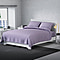 Serenity Night 4 Piece Set - Solid Microfibre 1 Flat Sheet (235x265cm), 1 Fitted Sheet (140x190+30cm) & 2 Pillowcase (50x75cm) - Lilac (Double)