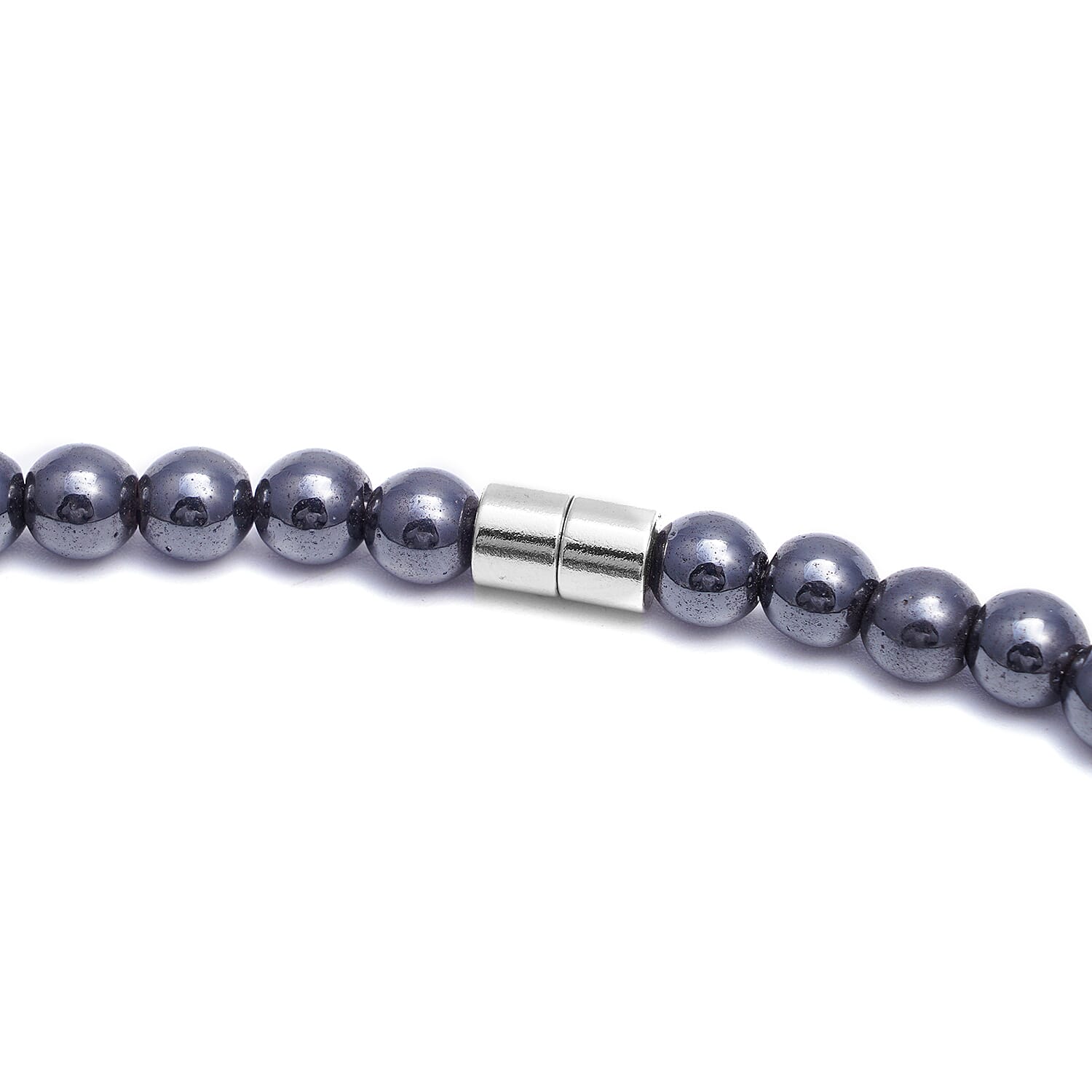 Designer Inspired- Hematite and White Austrian Crystal Beads Necklace (Size 20) 379.50 Ct.