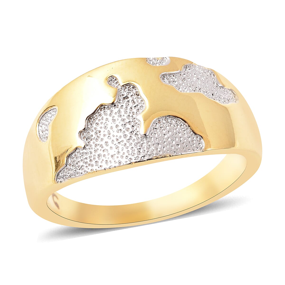 RACHEL GALLEY Two Tone Overlay Sterling Silver Earth-Inspired Ring