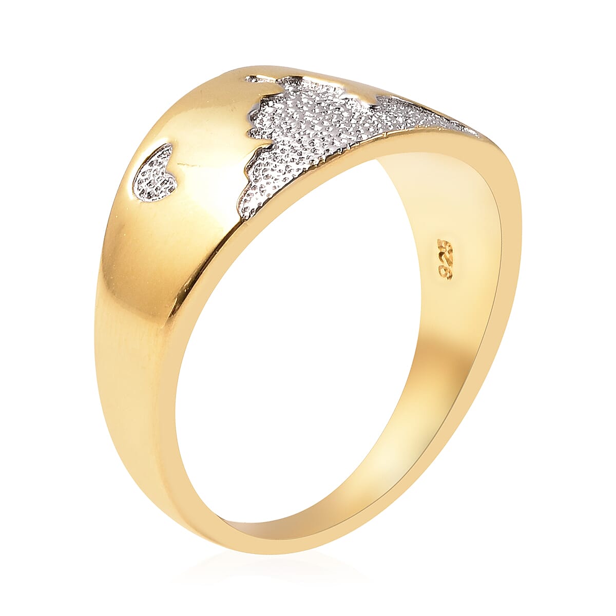 RACHEL GALLEY Two Tone Overlay Sterling Silver Earth-Inspired Ring