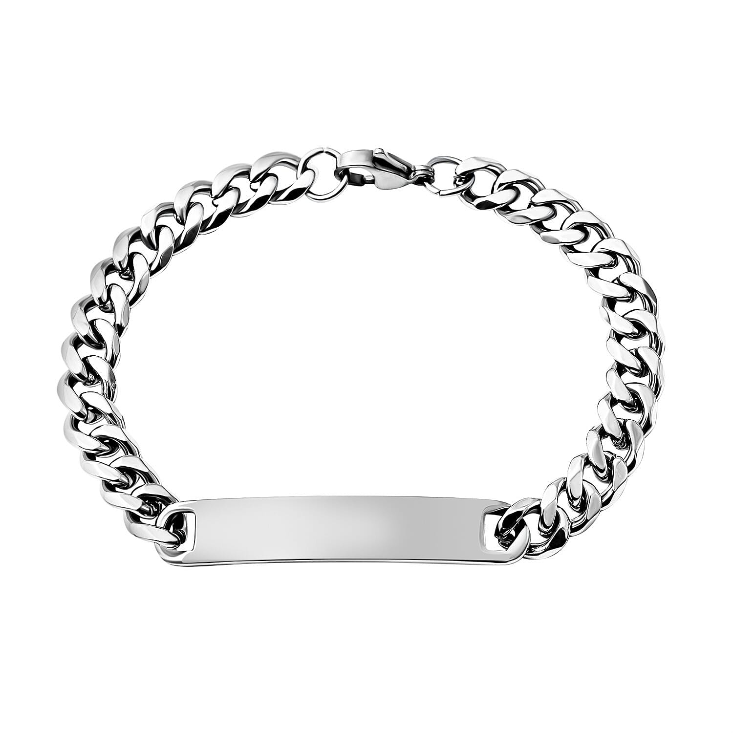 Curb Bracelet (Size - 7.75) in Stainless Steel
