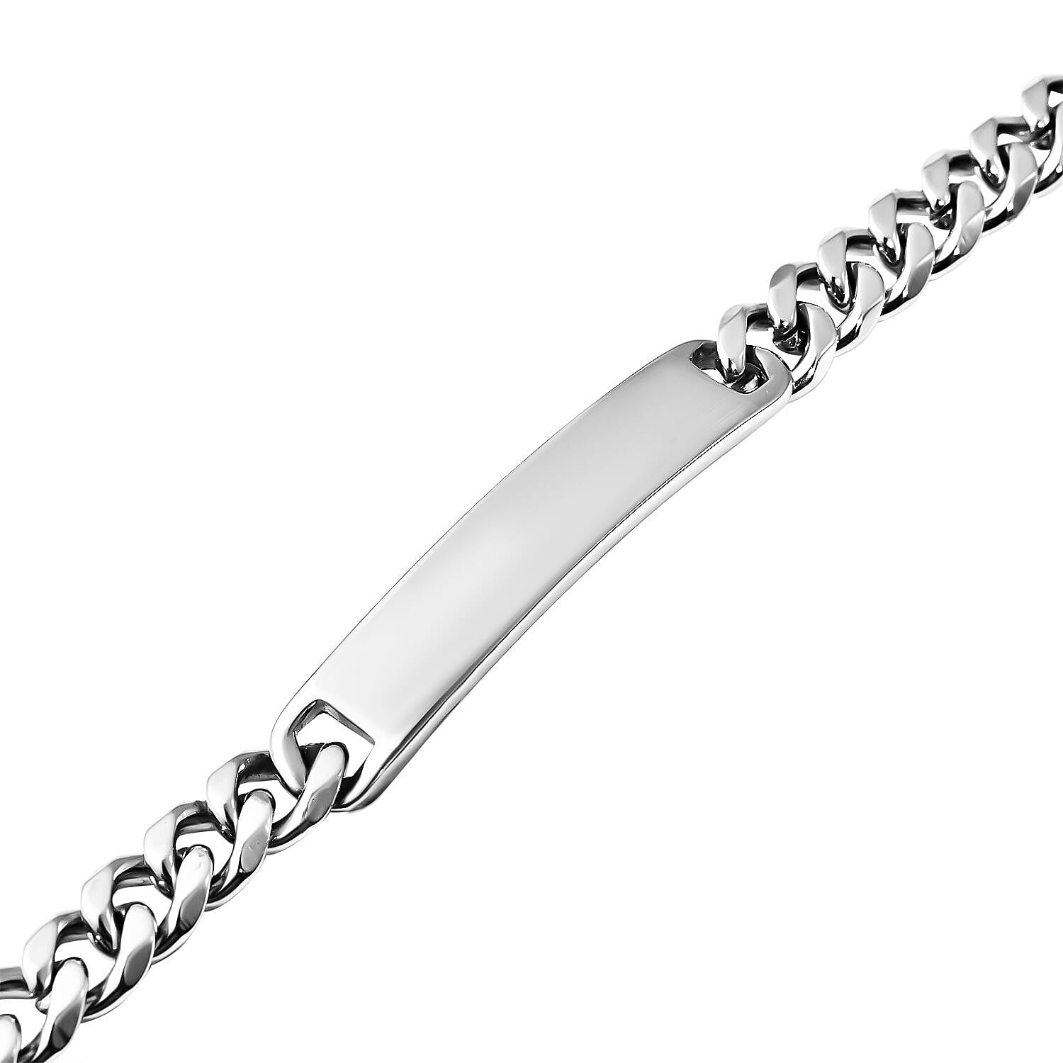 Curb Bracelet (Size - 7.75) in Stainless Steel