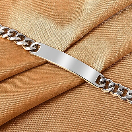 Curb Bracelet (Size - 8.5) in Stainless Steel