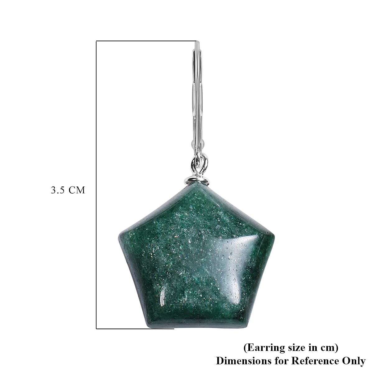 Green Phosphosiderite Lever Back Earrings in Rhodium Overlay Sterling Silver 36.00 Ct.