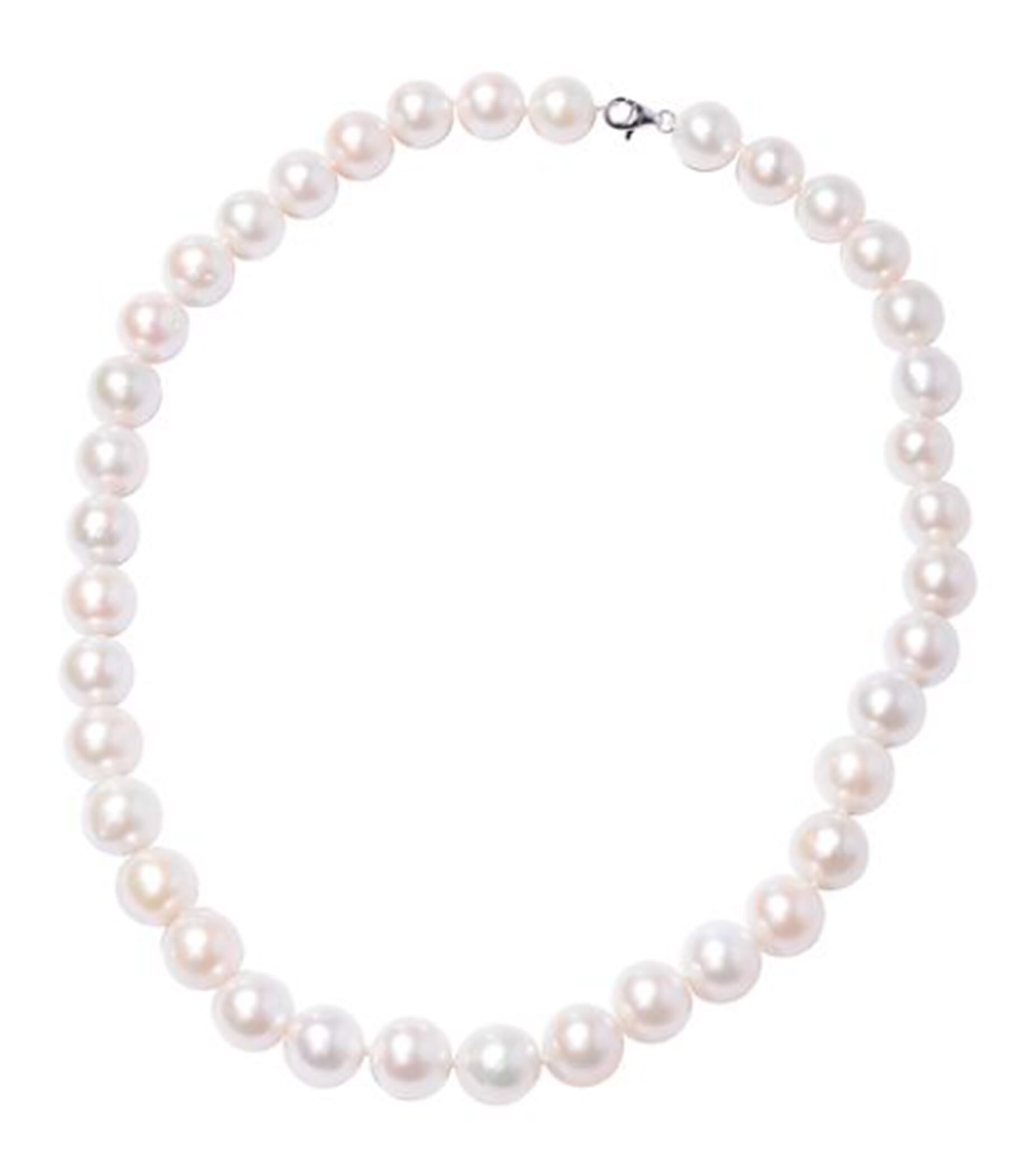 RHAPSODY 950 Platinum AAAA Edison Pearl Beaded Necklace (Size 20)