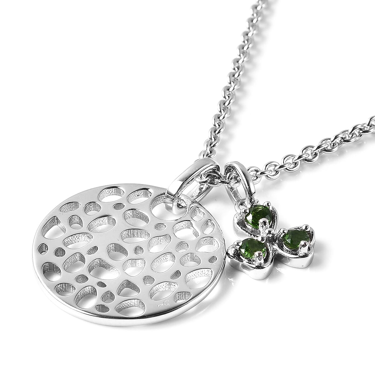 RACHEL GALLEY - Chrome Diopside Pendant With Chain in Sterling Silver