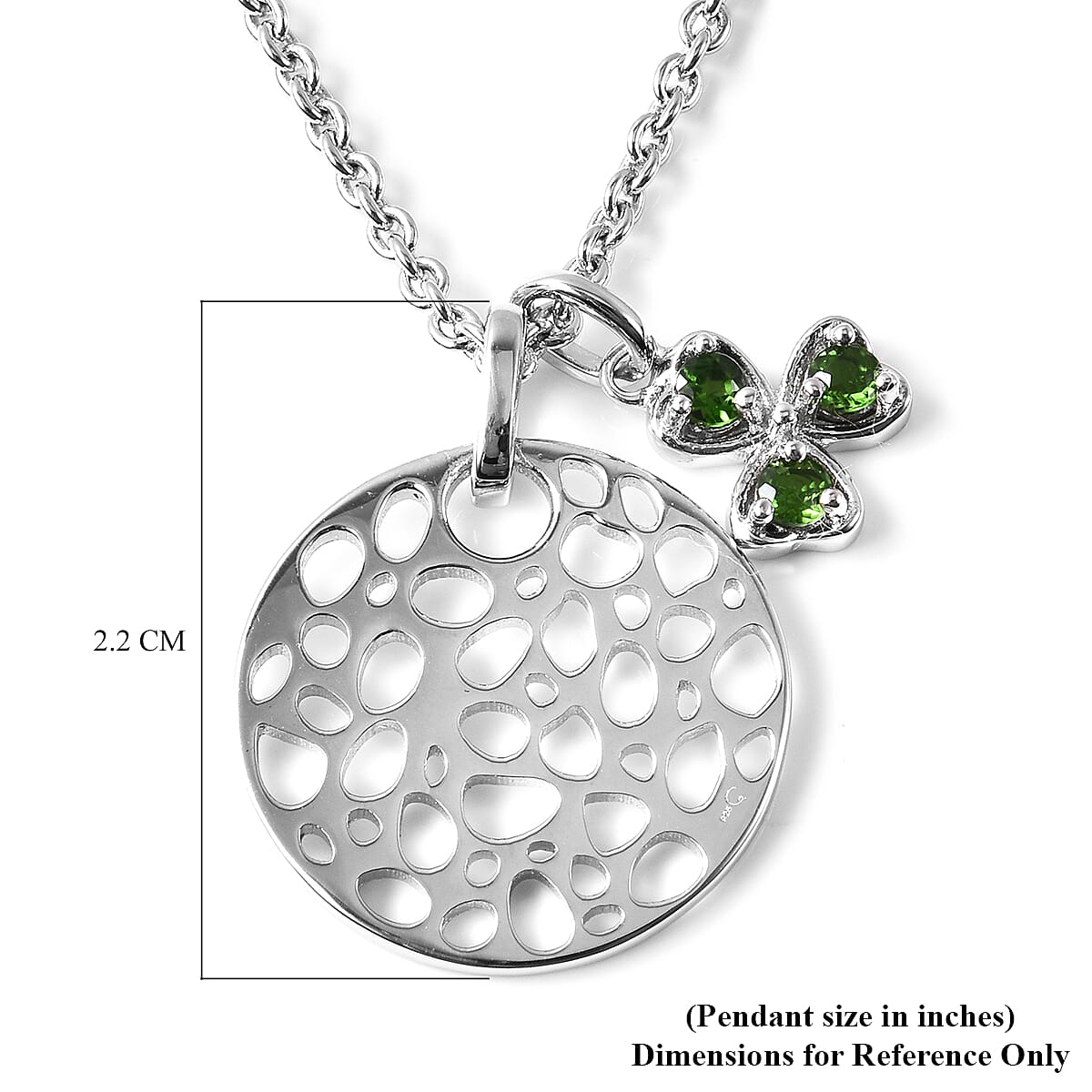 RACHEL GALLEY - Chrome Diopside Pendant With Chain in Sterling Silver