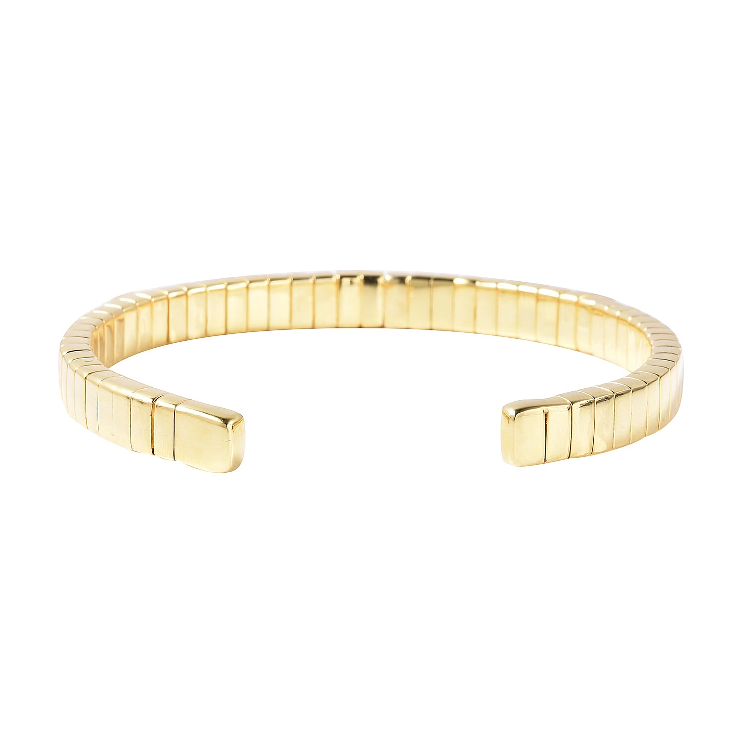 GP Tubo Gas Collection- Australian Boulder Opal Bangle (Size 7.5) in Yellow Gold Overlay Sterling Silver 1.97 Ct, Silver Wt. 32.20 Gms