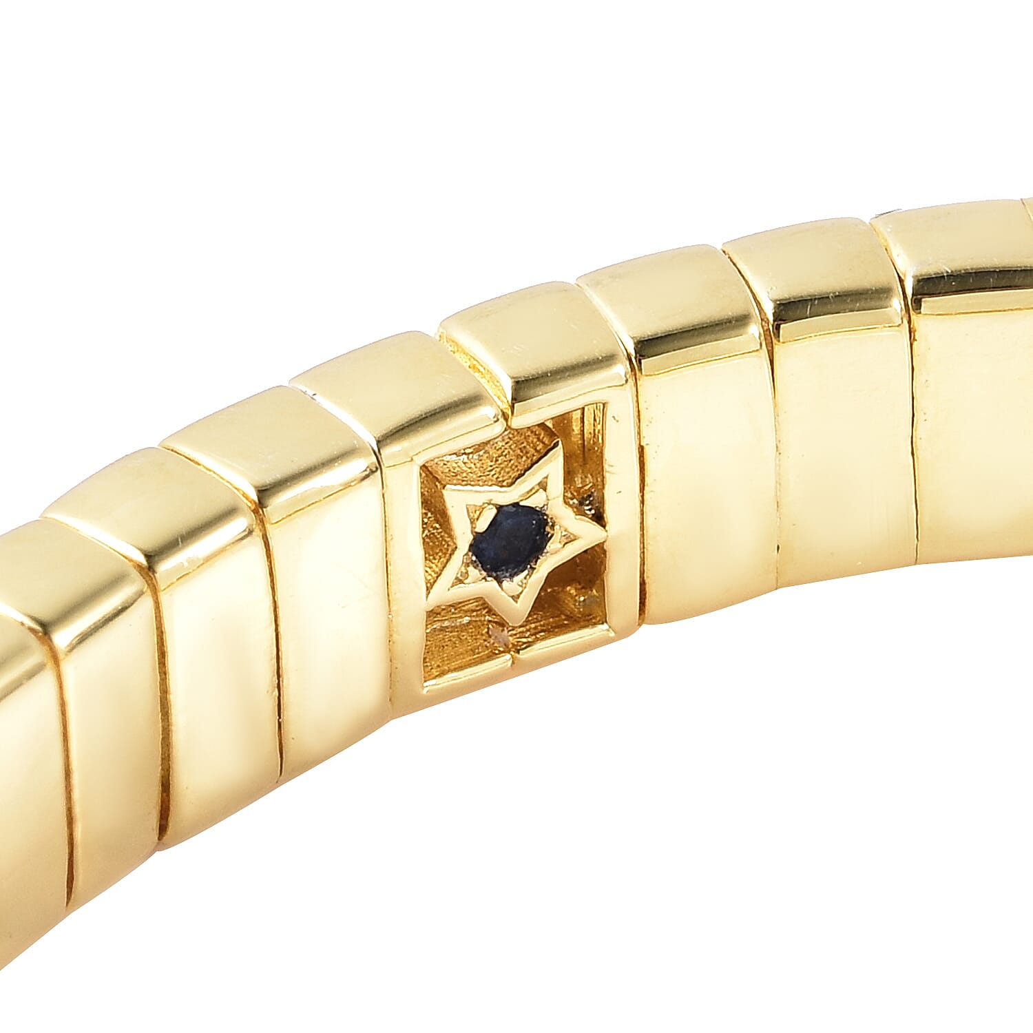 GP Tubo Gas Collection- Australian Boulder Opal Bangle (Size 7.5) in Yellow Gold Overlay Sterling Silver 1.97 Ct, Silver Wt. 32.20 Gms