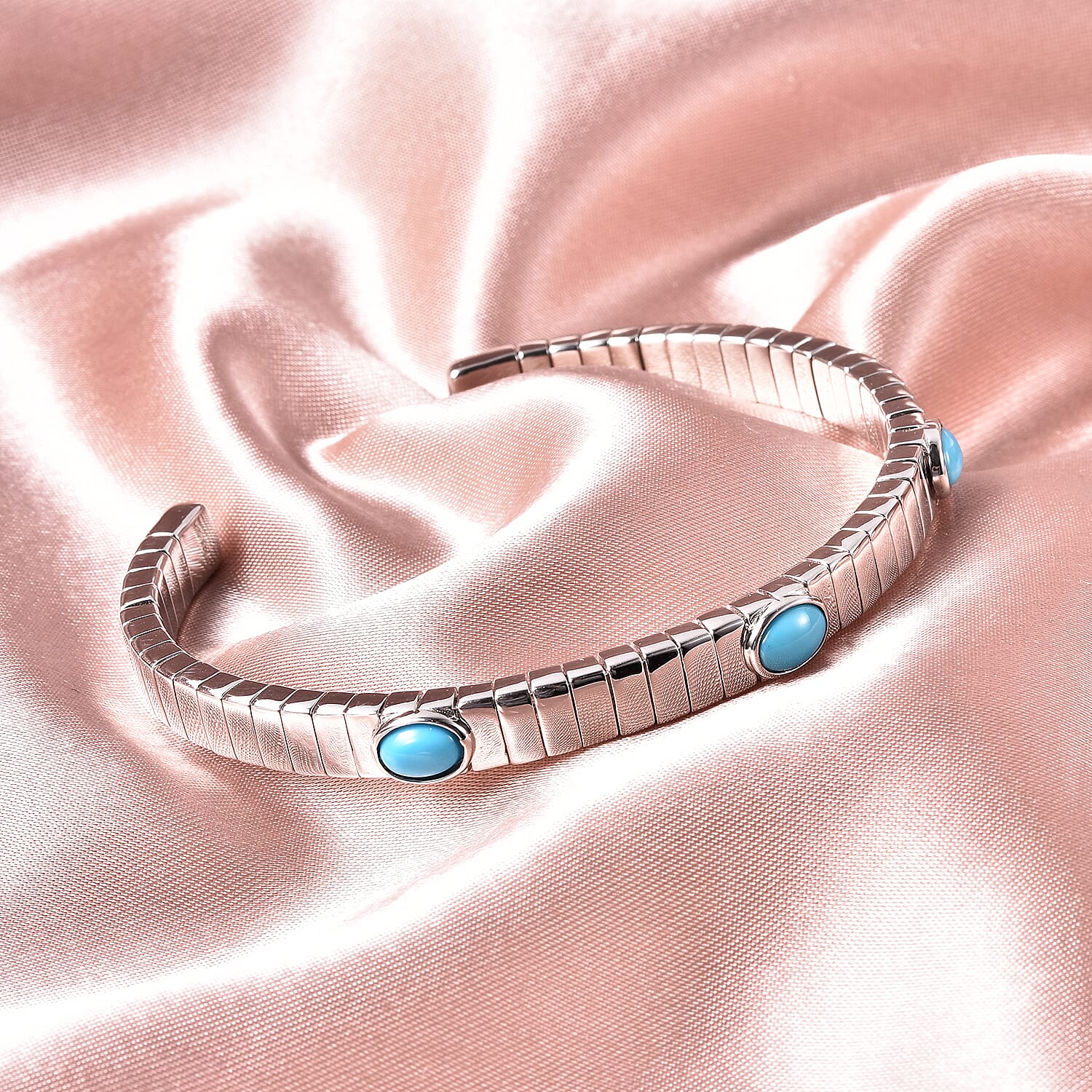 Blue Sleeping Beauty turquoise Rhodium store Bracelet