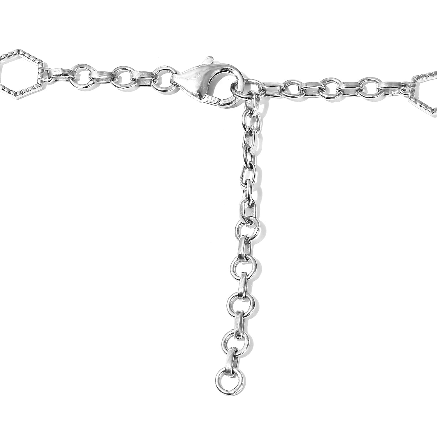 Meteorite Necklace (Size 18 with 2 inch Extender) in Platinum Overlay Sterling Silver 66.23 Ct, Silver Wt. 15.11 Gms