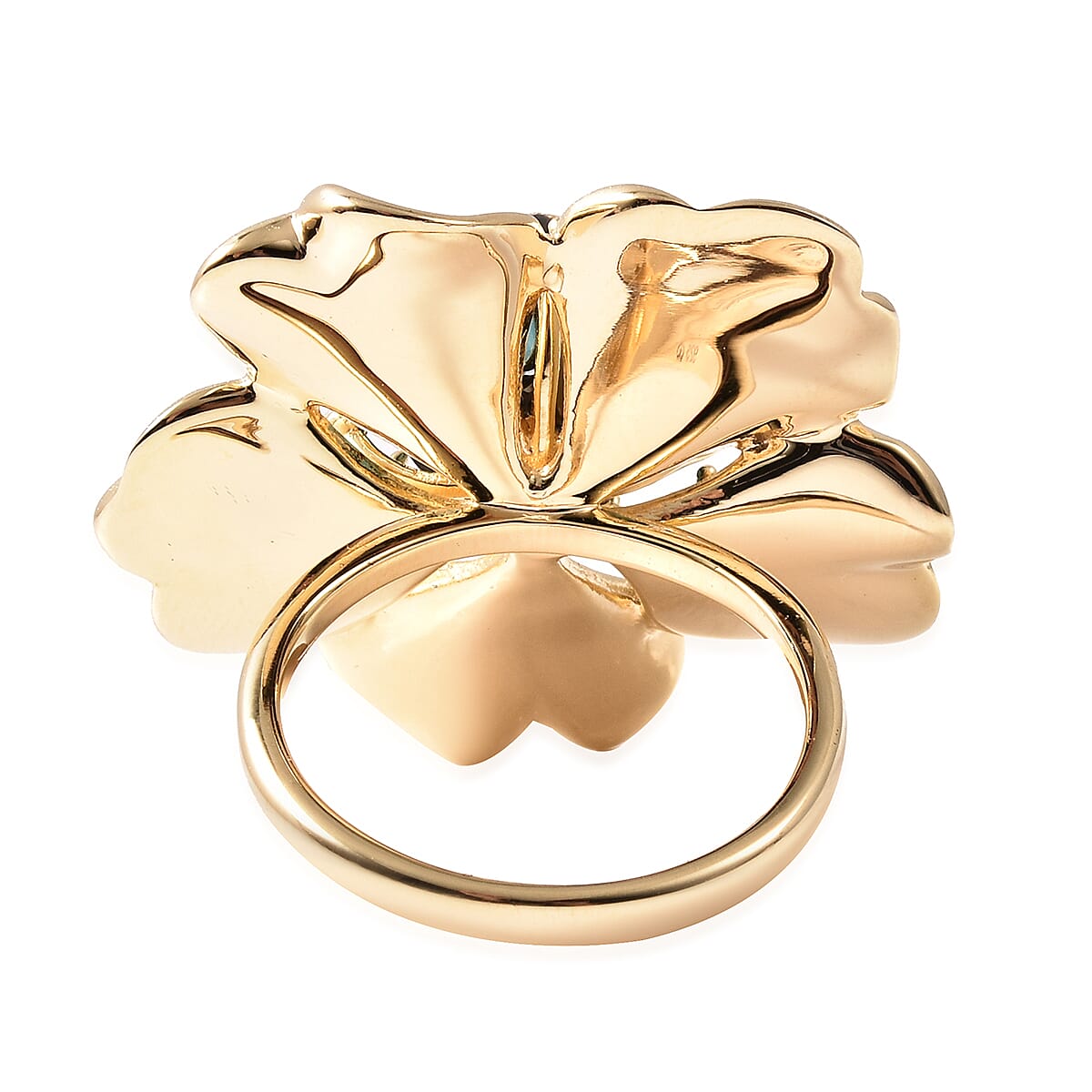 Galatea Pearl - Tahiti Pearl and Natural Zircon Flower Design Carved Ring in 18K Yellow Gold Vermeil Plated Sterling Silver 4.35 Ct, Silver Wt 10.00 Gms Galatea Pearl - Tahiti Pearl and Natural Zircon Flower Design Carved Ring in 18K Yellow Gold Vermeil Plated Sterling Silver 4.35 Ct, Silver Wt 10.00 Gms