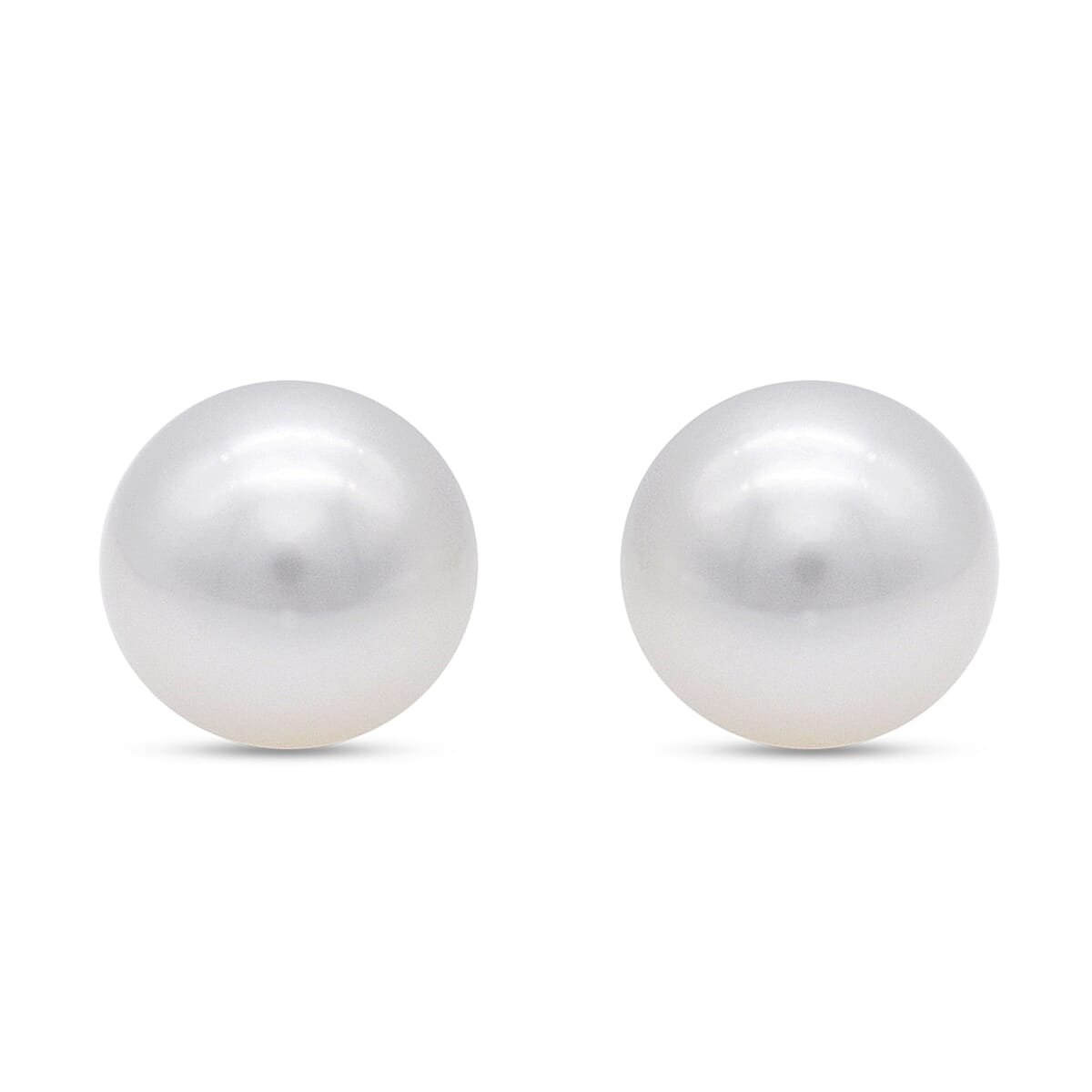 RHAPSODY 950 Platinum Japanese Akoya Pearl Ball Stud Earrings (with Screw Back) 7.5-8mm