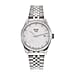 EON 1962 Swiss Movement 5ATM Water Resistant Watch with White Moissanite Embellishments Mother of Pearl Dial and Stainless Steel Strap