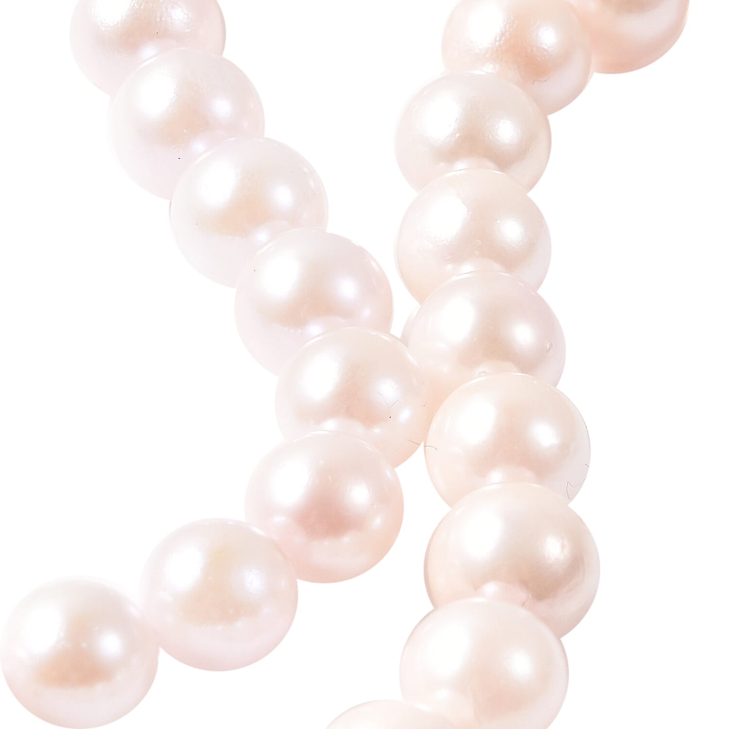 Designer Inspired 9K White Gold Japanese Akoya Pearl and Natural Cambodian Zircon Necklace (Size 20)