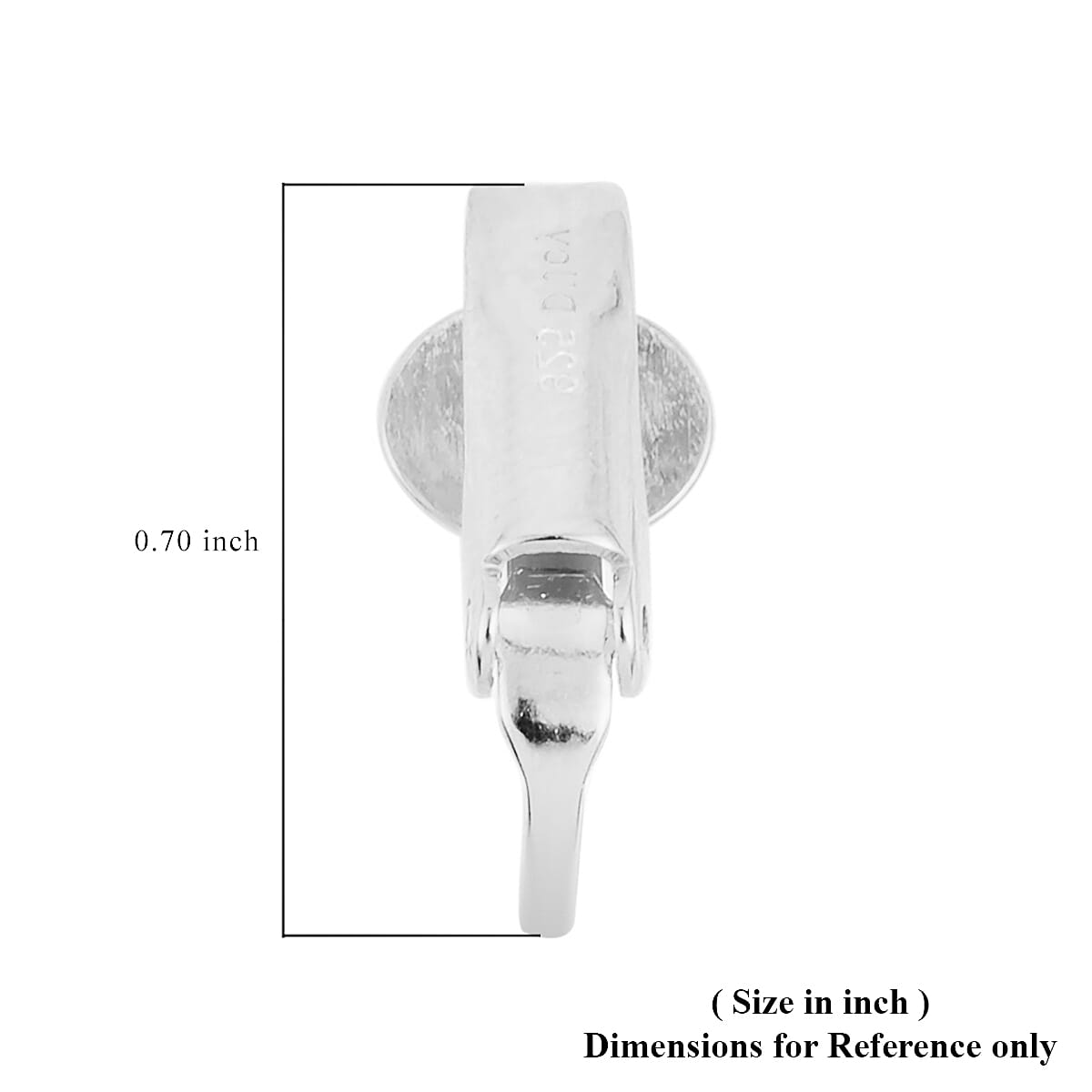 Rhodium Overlay Sterling Silver Clip On Earrings Converter - For Lever Back