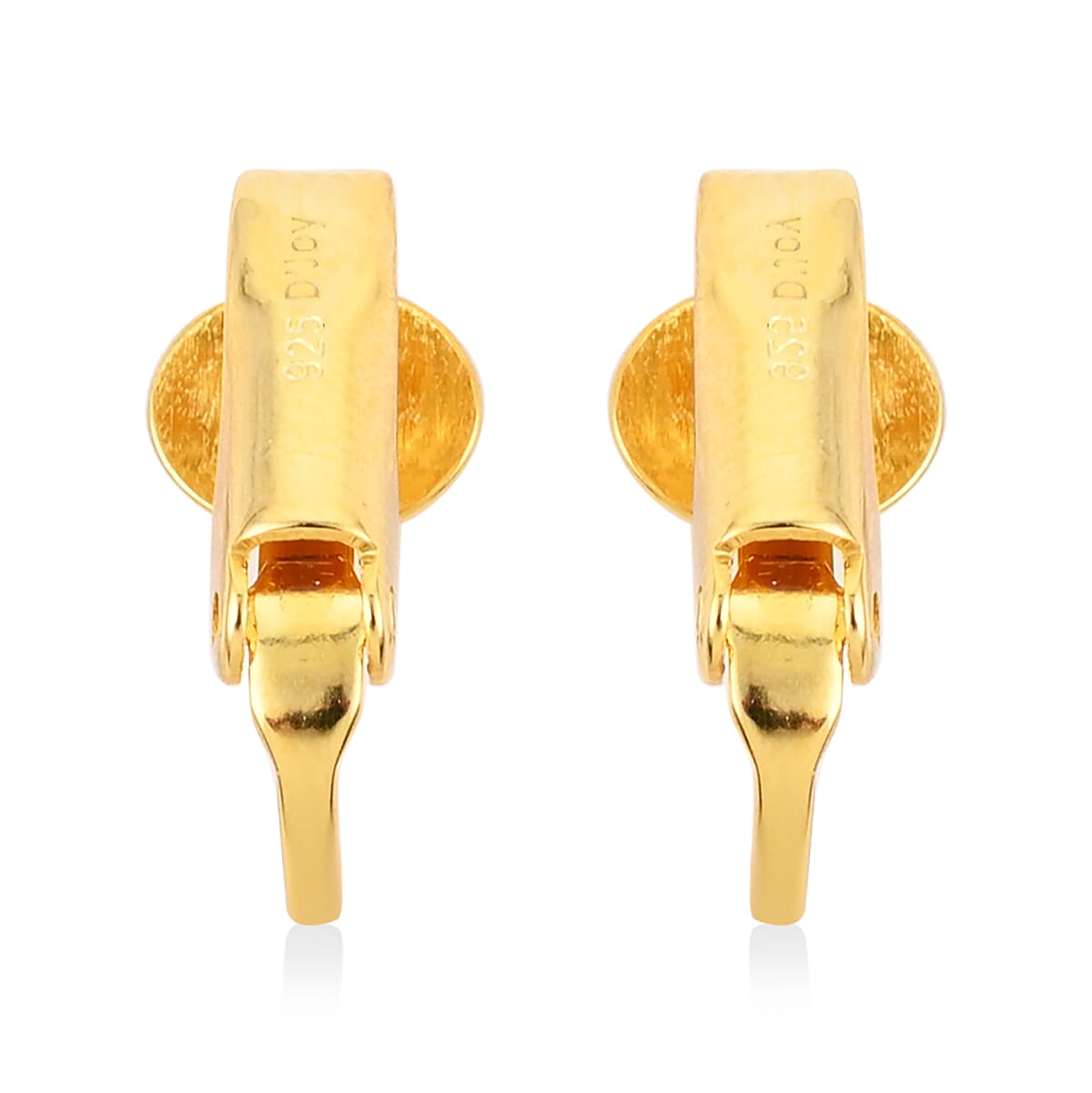 Yellow Gold Overlay Sterling Silver Clip On Earring Converters - For Lever Back