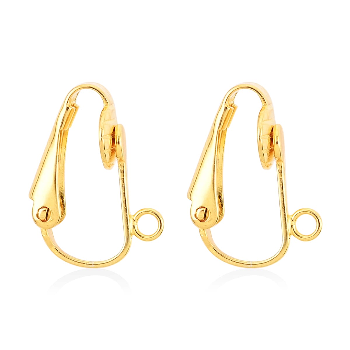 Yellow Gold Overlay Sterling Silver Clip On Earring Converters - For Lever Back