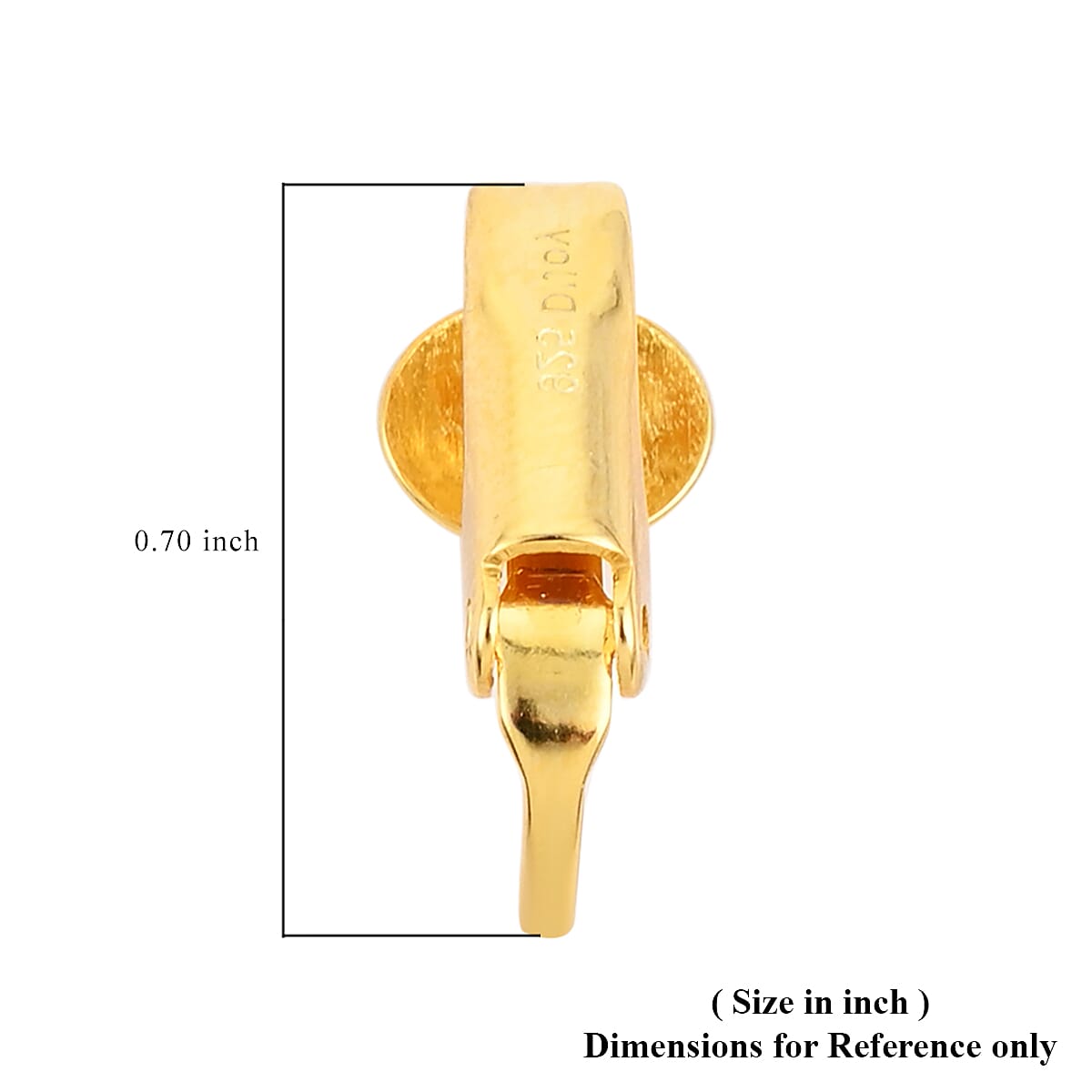 Yellow Gold Overlay Sterling Silver Clip On Earring Converters - For Lever Back