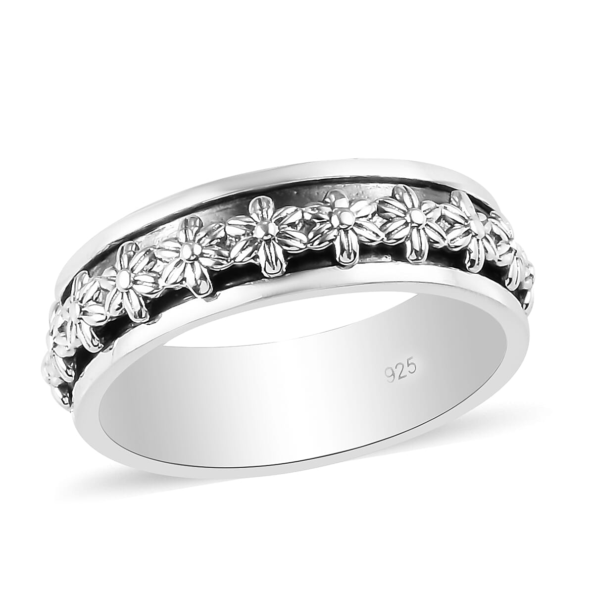D'Joy - Sterling Silver Stackable Floral Ring