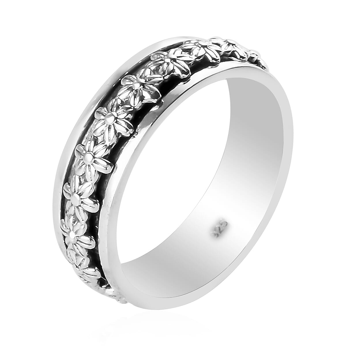 D'Joy - Sterling Silver Stackable Floral Ring