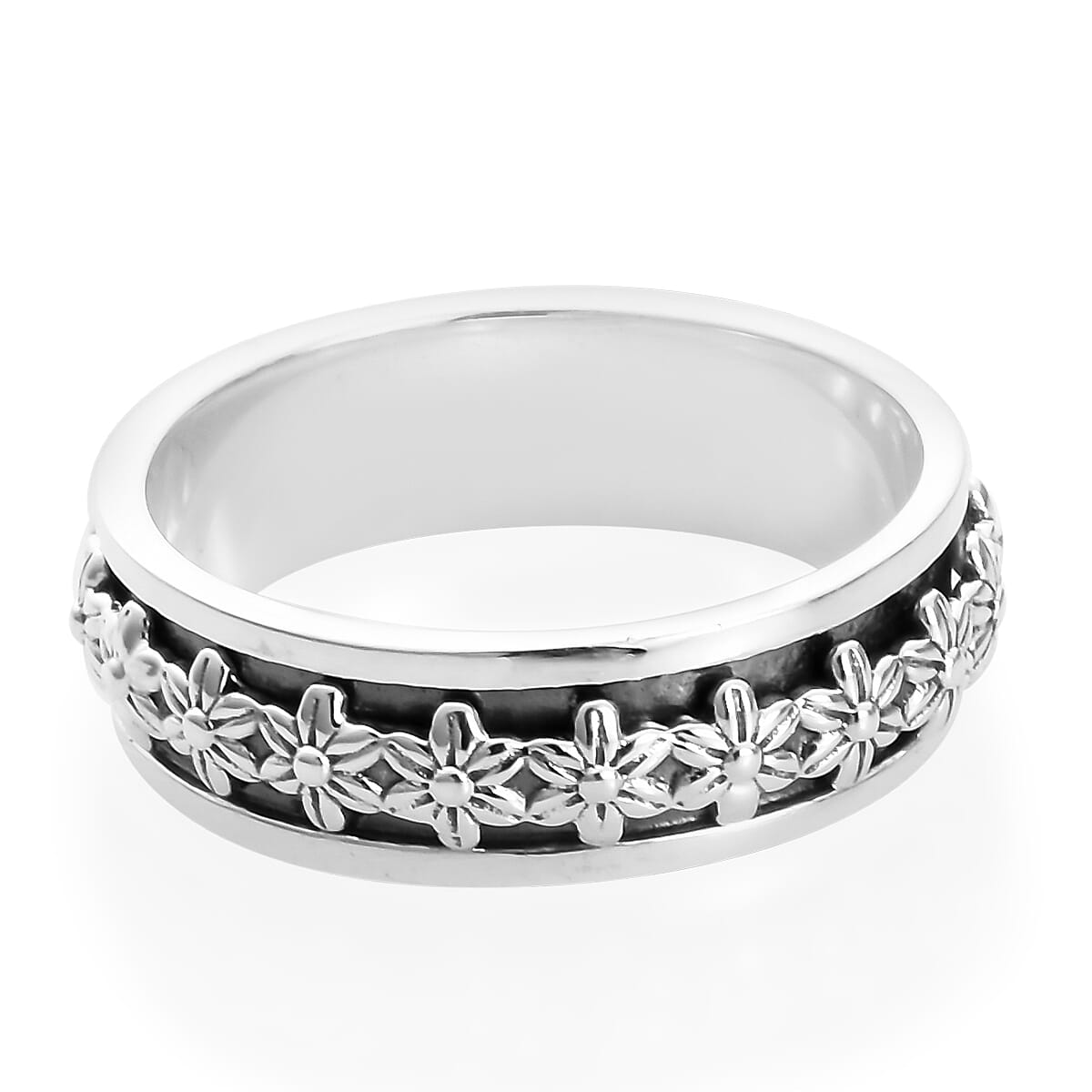 D'Joy - Sterling Silver Stackable Floral Ring