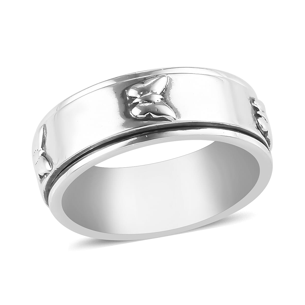 Sterling Silver Butterfly Stackable Ring