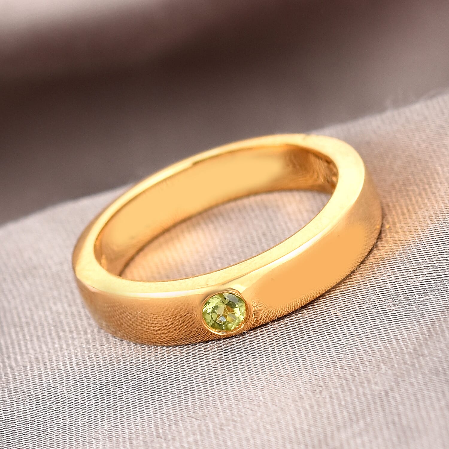 Mozambique Garnet Band Ring in Platinum Overlay Sterling Silver