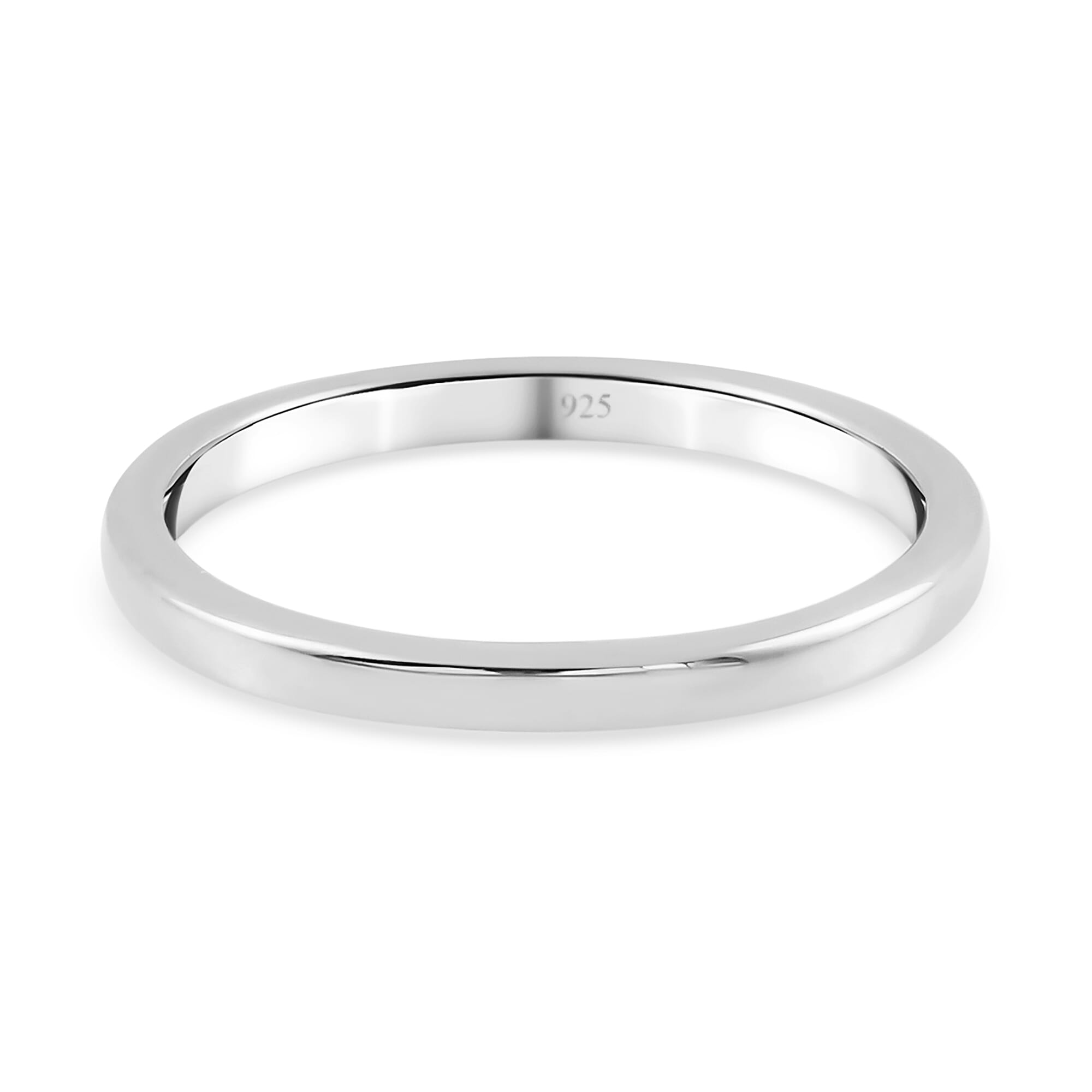 Platinum Overlay Sterling Silver Ring