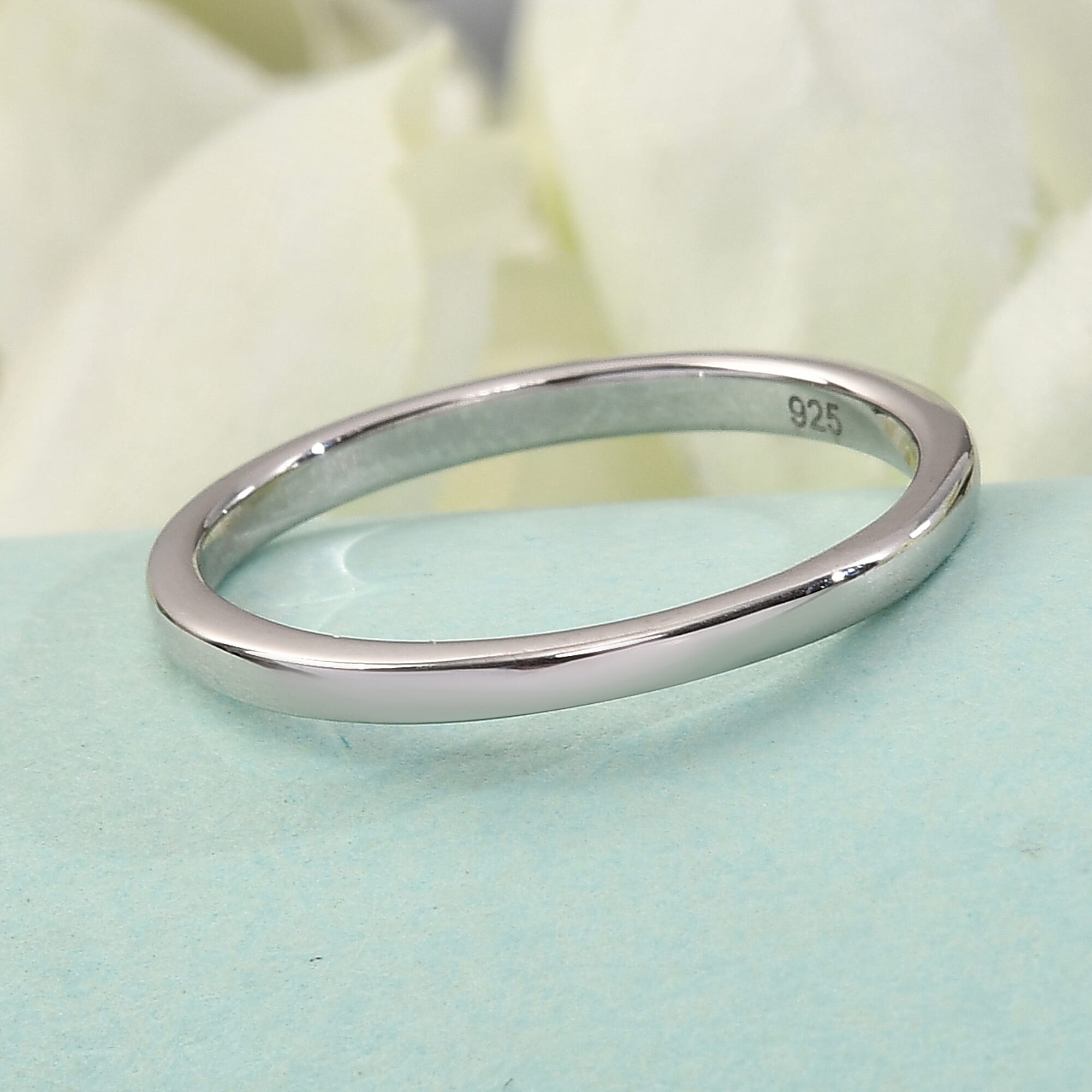 Platinum Overlay Sterling Silver Ring